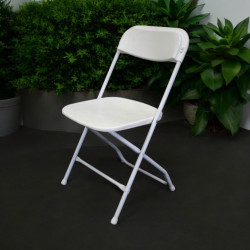 white folding chairs